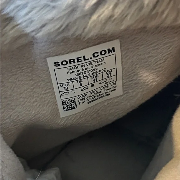 Sorel Tivoli II Quarry Gray Waterproof Short Boots Size 10 - Picture 11 of 11